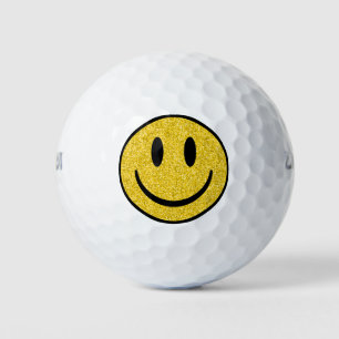 Balles De Golf Visage de sourire parties scintillant
