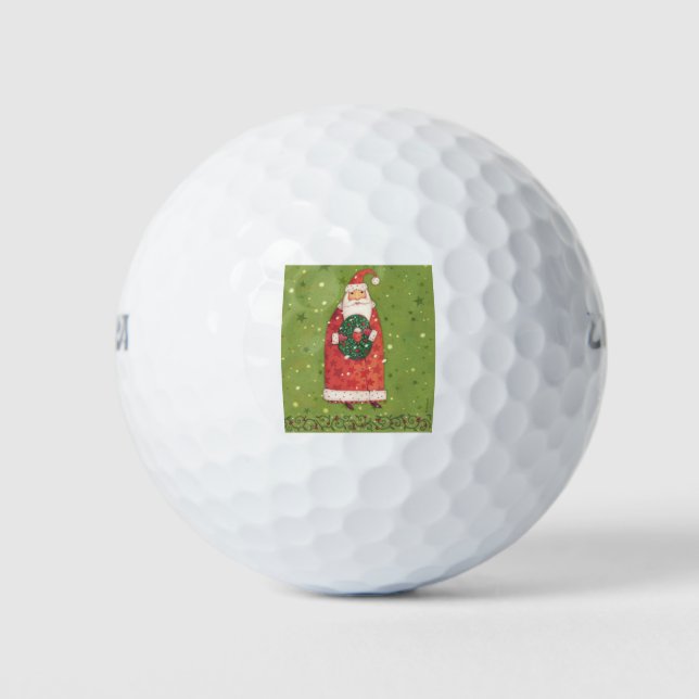 Balles De Golf VIV77 Green Père Noël.tif (Devant)