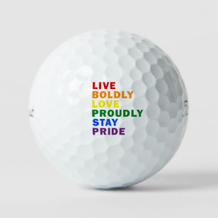 Balles De Golf Vivez Vivement Amour Fièrement Rester Fière