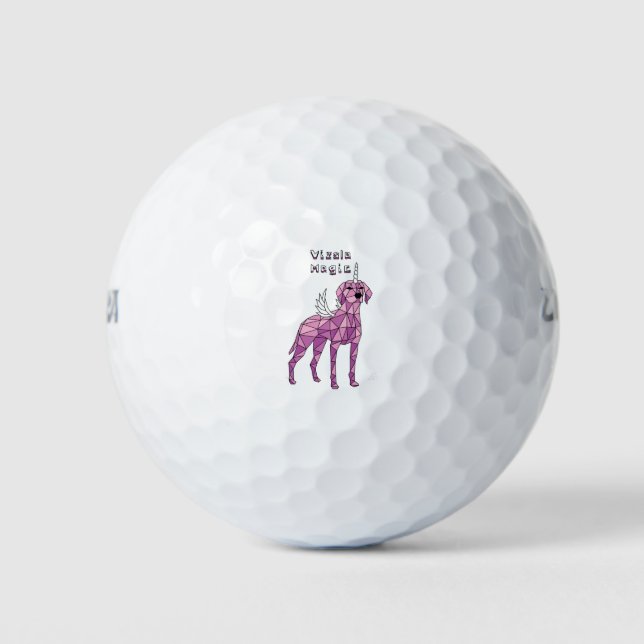 Balles De Golf Vizsla Magie Unicorne Pegasus (Devant)