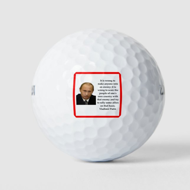 Balles De Golf Vladimir Poutine (Devant)