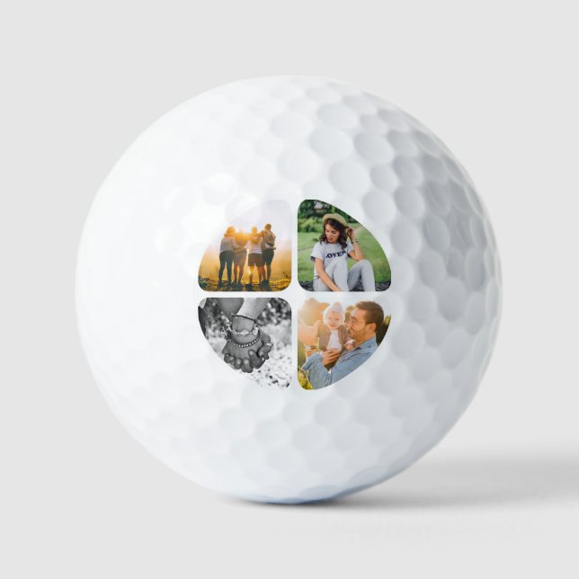 Balles De Golf Vos 4 Photos Arrondies (Recto)