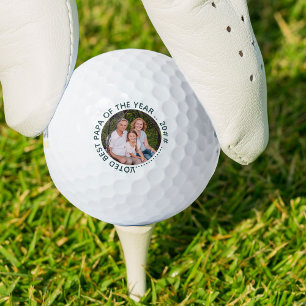 Balles De Golf Voté meilleur papa de l'année   Photo ronde