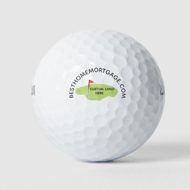 Balles De Golf Votre Logo Personnalisé Site Web Promotion Entrepr (Devant)