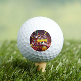 BALLES DE GOLF VOUS SOUHAITEZ UN JOLI ANNIVERSAIRE