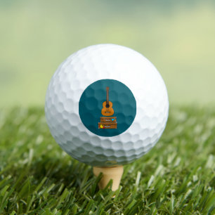 Balles De Golf Voyage heureux avec bagages et guitare