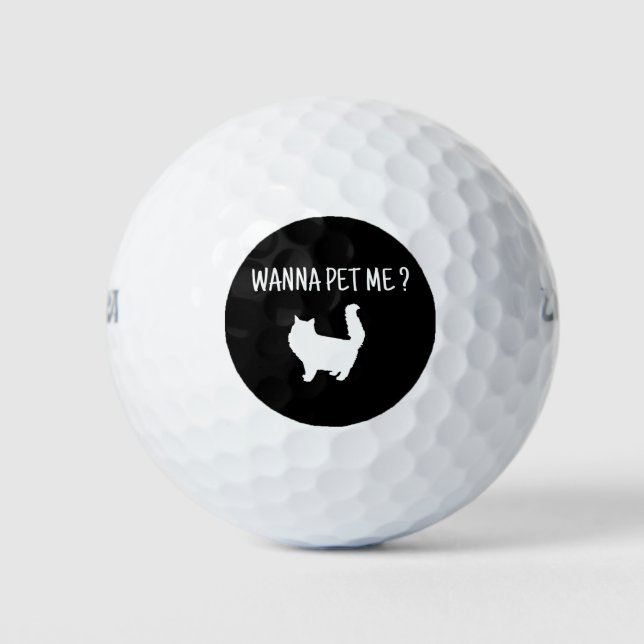 Balles De Golf Wanna Pet Me Chat (Devant)