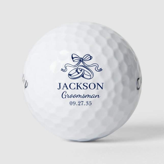 Balles De Golf Wedding Rings Groomsman (Devant)