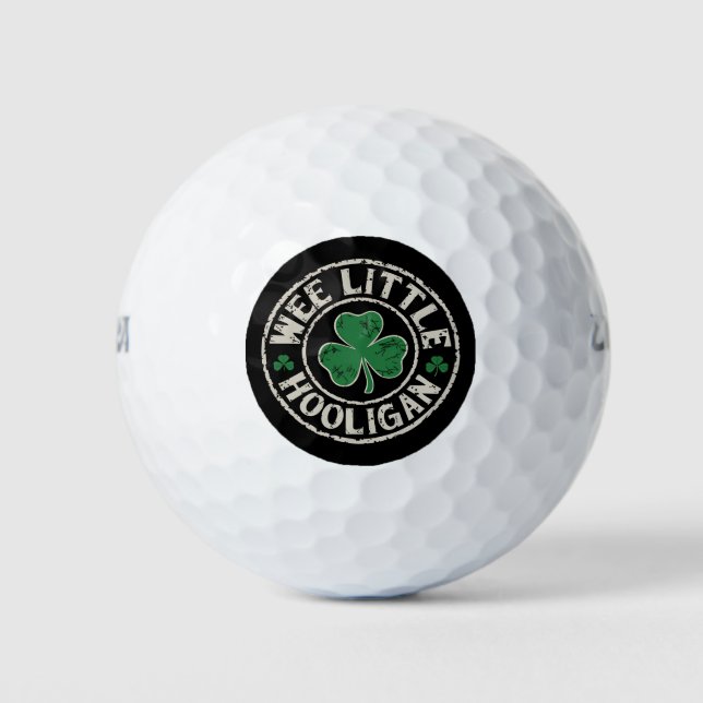 Balles De Golf Wee Little Hooligan Shamrock St Patrick's Day (Devant)