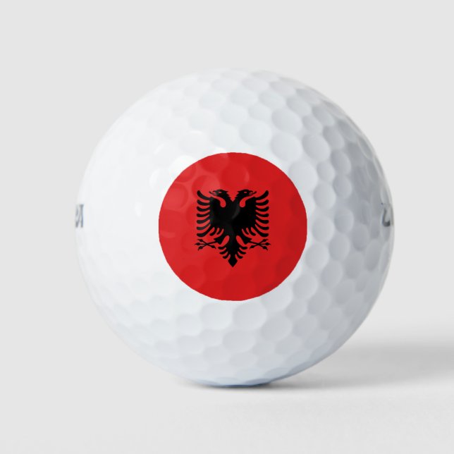 Balles De Golf Wilson Golf Ball avec drapeau d'Albanie (Devant)
