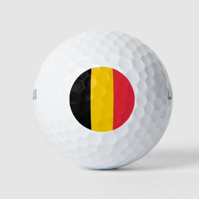 Balles De Golf Wilson Golf Ball avec drapeau de Belgique (Devant)