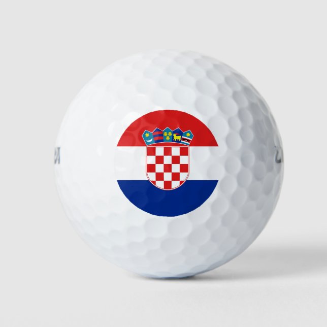 Balles De Golf Wilson Golf Ball avec drapeau de Croatie (Devant)