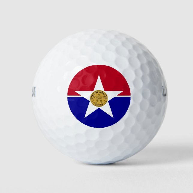 Balles De Golf Wilson Golf Ball avec drapeau de Dallas (Devant)