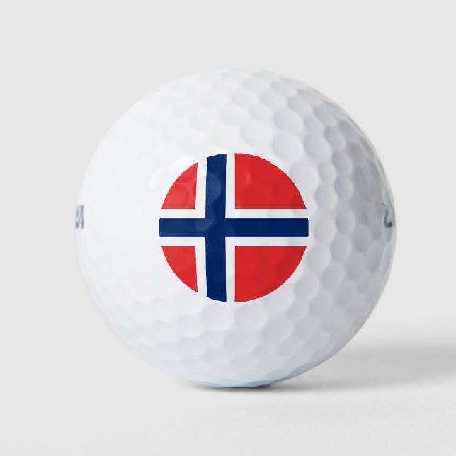 Balles De Golf Wilson Golf Ball avec drapeau de Norvège (Devant)