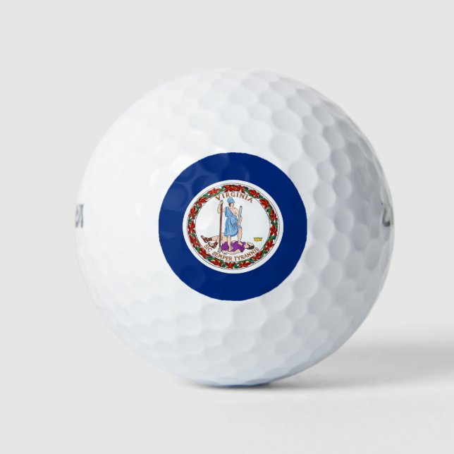 Balles De Golf Wilson Golf Ball avec drapeau de Virginie (Devant)