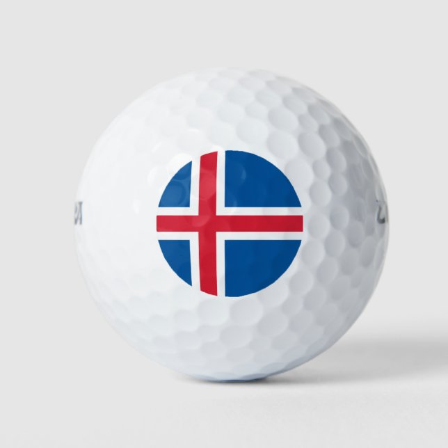 Balles De Golf Wilson Golf Ball avec drapeau d'Islande (Devant)