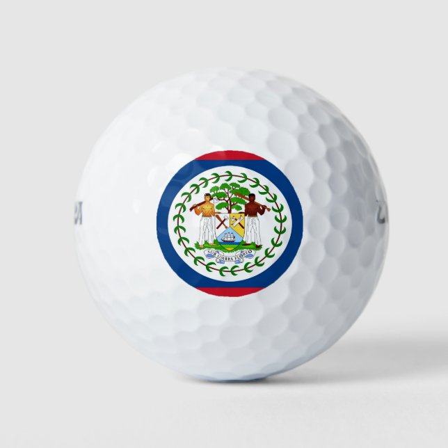 Balles De Golf Wilson Golf Ball avec drapeau du Belize (Devant)