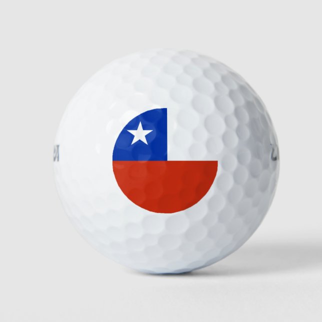 Balles De Golf Wilson Golf Ball avec drapeau du Chili (Devant)