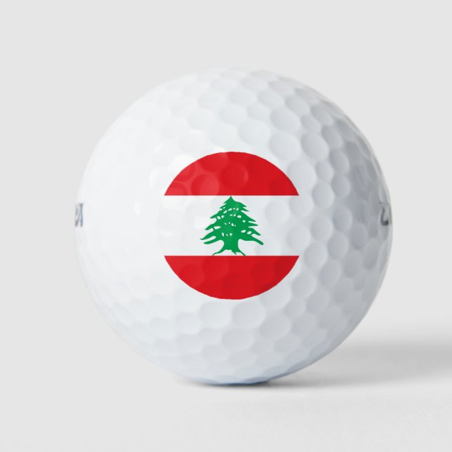 Balles De Golf Wilson Golf Ball avec drapeau du Liban (Devant)