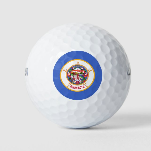 Balles De Golf Wilson Golf Ball avec drapeau du Minnesota (Devant)