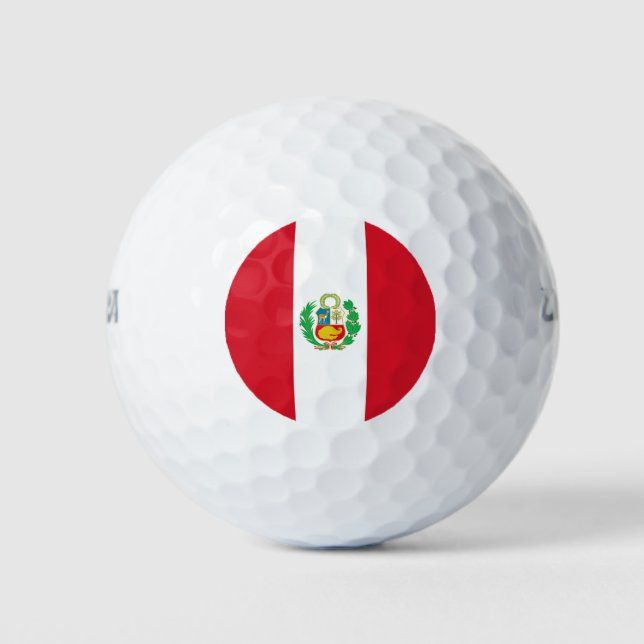 Balles De Golf Wilson Golf Ball avec drapeau du Pérou (Devant)