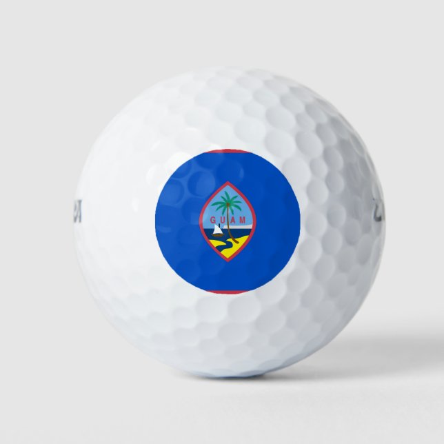 Balles De Golf Wilson Golf Ball avec le drapeau de Guam, USA (Devant)