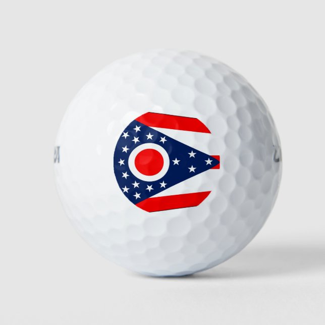 Balles De Golf Wilson Golf Ball avec le drapeau de l'Ohio, USA (Devant)