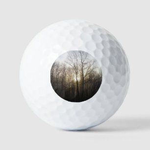 Balles De Golf Winter Fog Sunrise Nature Photographie