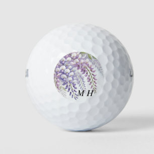 Balles De Golf Wisteria Jolies Fleurs Aquarelle Feminine Cute