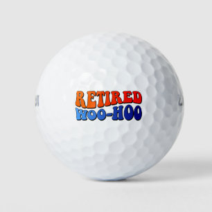 Balles De Golf Woo Hoo retraitée Texte Super Vintage