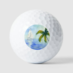 Balles De Golf Yacht sur la mer Palma