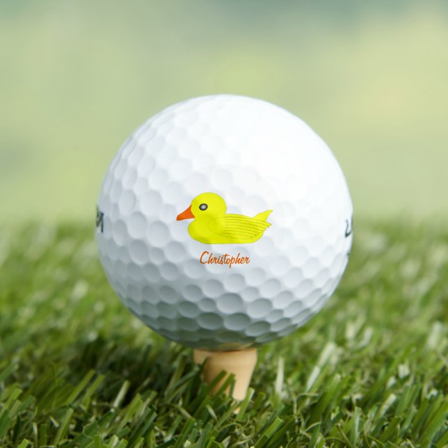 Balles De Golf Yellow Duck Design Personalised (T-shirt Insitu)