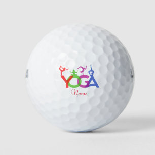 Balles De Golf Yoga Poses Silhouettes Thunder_Cove