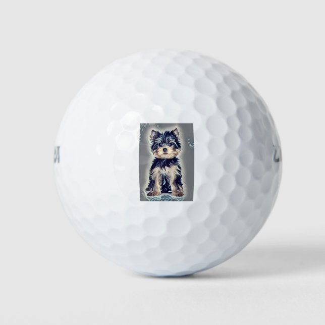 Balles De Golf Yorkie Yorkshire Terrier Chien (Devant)