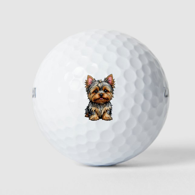 Balles De Golf Yorkshire Terrier (Devant)