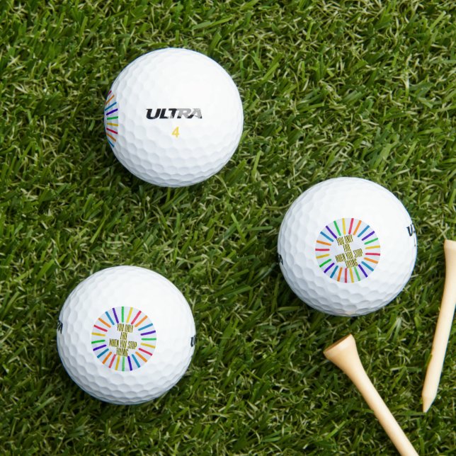 Balles De Golf You Only Fail When You Stop Trying (Herbe in situ)