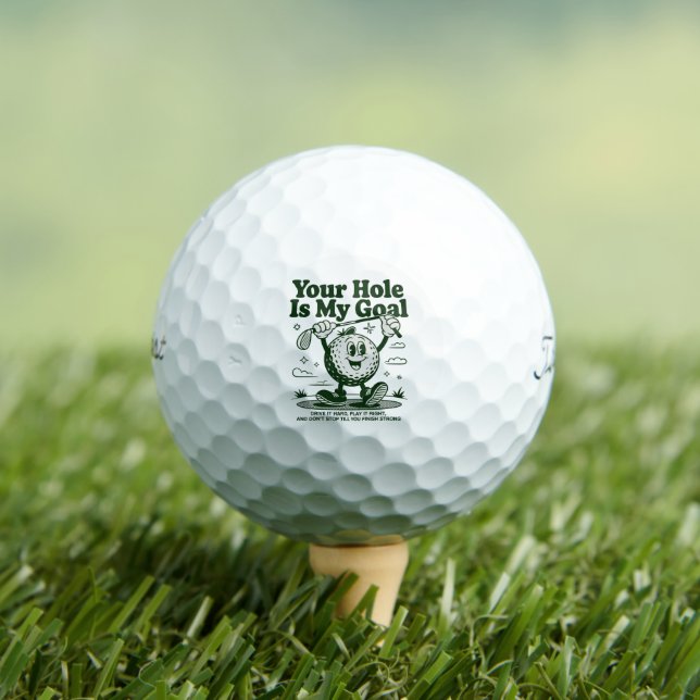Balles De Golf Your Hole Is My Goal Funny Golf Golfing Golfer  (T-shirt Insitu)