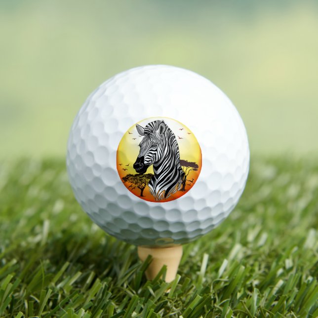 Balles De Golf Zebra African Savanna Wild Animal (T-shirt Insitu)