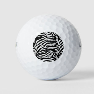 Balles De Golf Zebra Camouflage Motif artistique noir et blanc