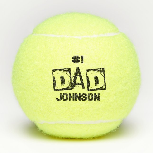 Balles De Tennis #1 Papa noir et blanc (Devant)