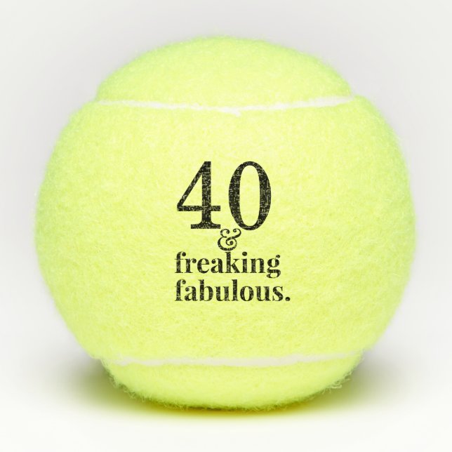 Balles De Tennis 40 et fabuleux anniversaire personnalisé (Devant)