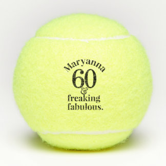 Balles De Tennis 60e anniversaire fabuleux Personnalisé Funny