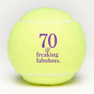 Balles De Tennis 70e anniversaire Funny & Fab Custom Age Purple