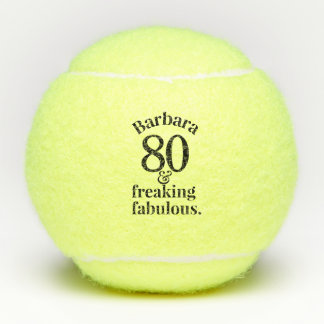 Balles De Tennis 80e anniversaire Funny Fabuleux Personnalisé