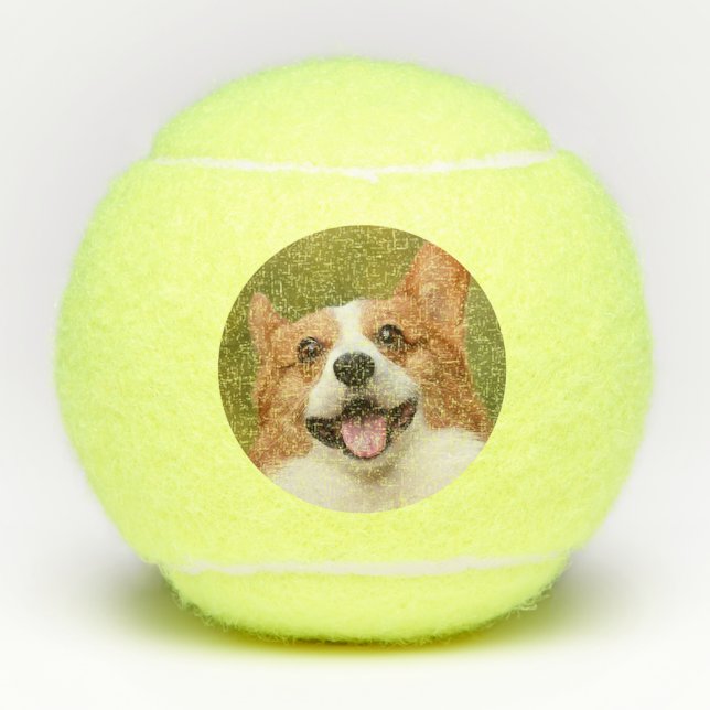 Balles De Tennis Ajouter photo de chien personnalisé Customisé (Devant)
