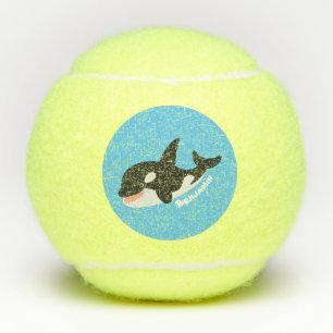 Balles De Tennis Amusante baleine orque mignonne dessin animé