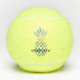 Balles De Tennis Ananas customisé Famille tropicale Vacances