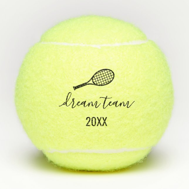 Balles De Tennis Année de nom du club d'équipe personnalisé (Devant)