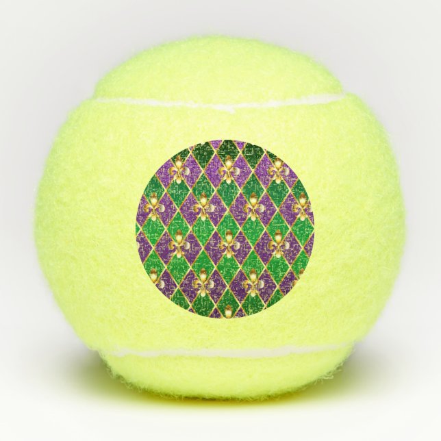 Balles De Tennis Arrière - plan de bijoux Mardi Gras (Devant)
