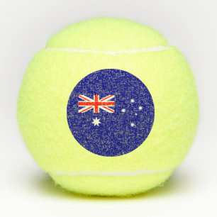 Balles de tennis avec drapeau australien patriotiq